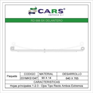 MACK RD 688 SX DELANTERA JUEGO 3 HOJAS