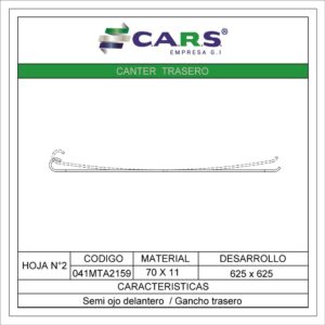MITSUBISHI CANTER TRASERA HOJA