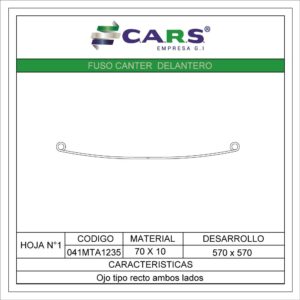 MITSUBISHI FUSO CANTER DELANTERA HOJA
