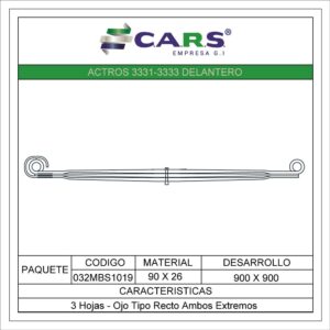 MERCEDES BENZ ACTRO 3331-3333 DELANTERA 3 HOJAS